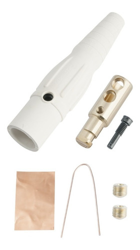 Conectores Camlock Línea Macho Para Cable 400a Color Blanco