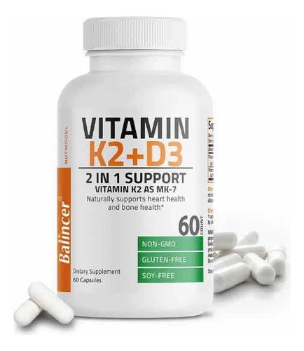 Vitamina 5.000 Ui De D3+k2 90 Mcg