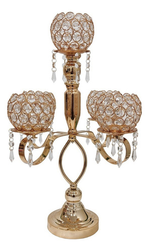 Candelabro Para Velas Color Oro / Plata Caireles Premium Color Dorado