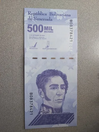 Billete Venezuela 500mil Bolivares Soberanos Unc