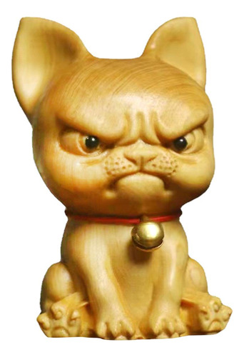 Estatua De Perro De Madera Tallada Estatuilla De Animal