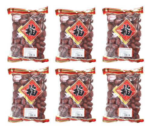 Dátiles Rojos Jujube Deshidratados Lucky China 6 Pack X 454g