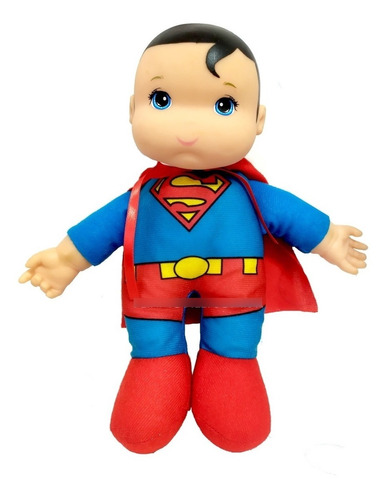 Super Homem Baby Boneco Infantil Tecido Á Partir De 24 Meses