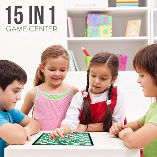 Juegos De Mesa 15 en 1 Tablero Con Detalles En Madera