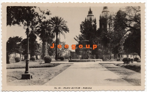 Postal Plaza Alvear Parana Entre Rios 1946