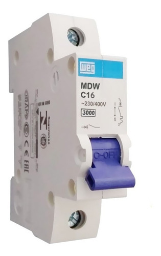 Mini-interruptor Termomagnetico 1polo - 16a Mdw-c16