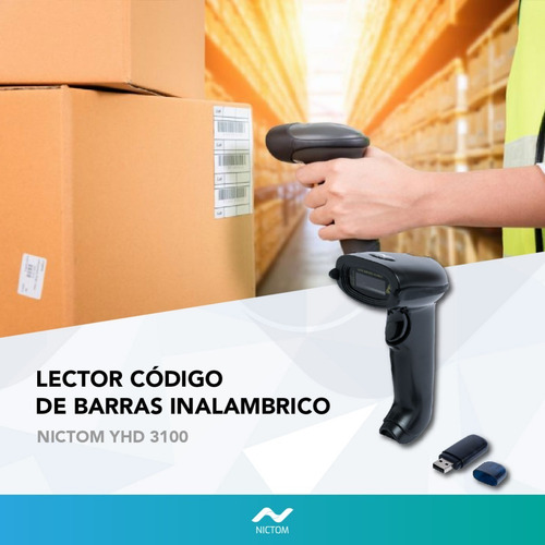 Lector De Código De Barras Nictom Yhd-3100 1d 5v Negro