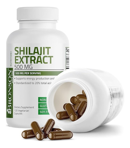 Bronson Suplemento Extracto De Shilajit De 500 Mg Sabor Sin Sabor