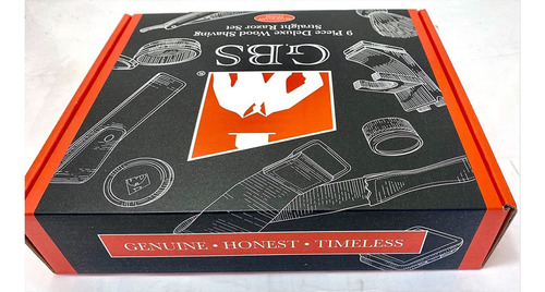 G.b.s Complete Mens Wood Shaving Set - Razor 5/8 And Case,