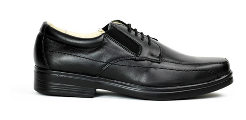 Zapato De Piel Cómodo Hombre Negro Tallas 25 Al 29