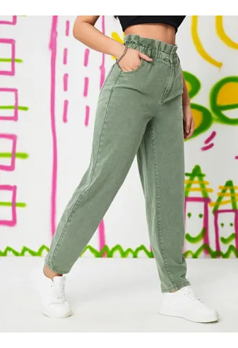 Pantalon con elastico en la cintura mujer new arrivals