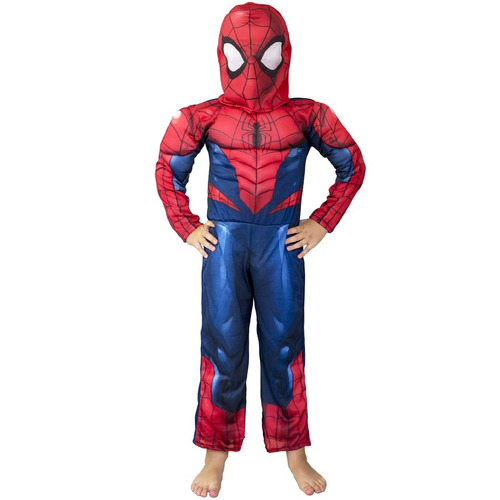 Disfraz Hombre Araña Con Musculos Traje Spider Man New Toys