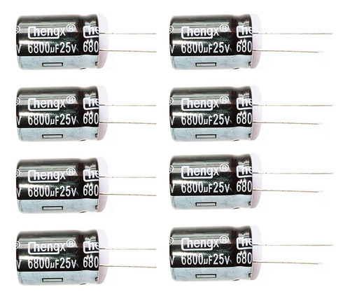 6800uf 25v 18x25 +/-20% -13.0f A+221.0f 5pcs Condensador Ele