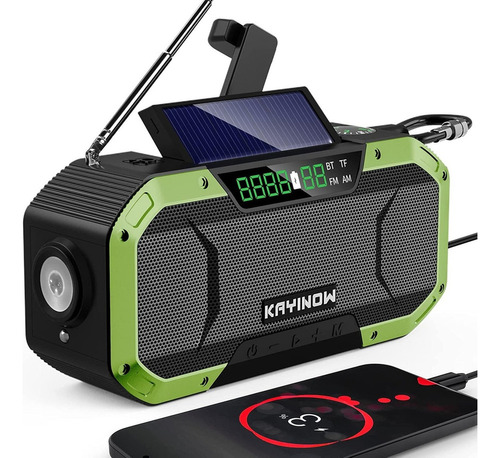 Radio Meteorológica De Emergencia Noaa 5000 Mah Con Altavoz