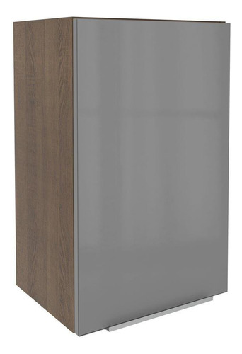Armário Aéreo Madesa Lux 40 Cm 1 Porta - Rustic/cinza