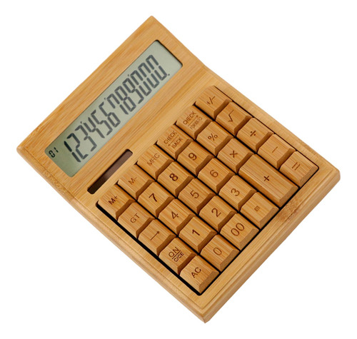 Calculadora Solar Calculadora De Escritorio De Bambú Grande