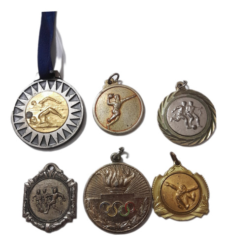 Medallas  Deportivas De Distintos Tipos..antiguas Lote  X 6