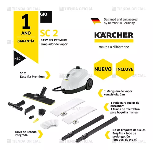 Limpiador Vapor Karcher Sc2 Premium Easyfix White 1500w Msp - $ 4,199