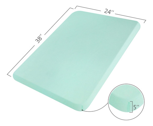 Tillyou Jersey Knit Stretchy Pack N Play Sheets Fitted, Ultr