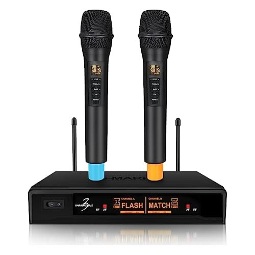 Karaoke Base 3 Pro Uhf 2 Channel Wireless Microphone Sy...