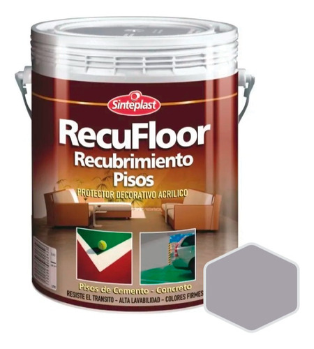 Pintura Para Piso Recufloor Al Agua Sinteplast | 1lt