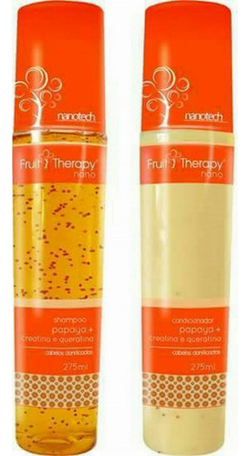 Shampoo Condicionador Fruit Therapy Papaya 275 Ml Cada.