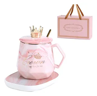 Crown Taza De Café Con Calentador Eléctrico Caja De Regalo