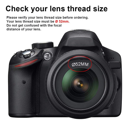 Lente Gran Angular Hd Profesional Tectra De 52 Mm Y 0,43x...