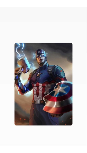 Placas Decorativas Marvel Capitão América Com Martelo