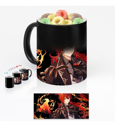 Taza Magica Diluc Genshin Impact Personalizada