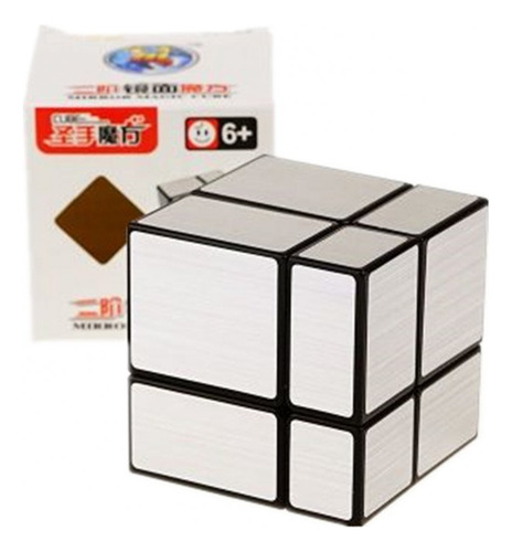 Espejo 2x2 Negro Con Espejo De Cubo Mágico