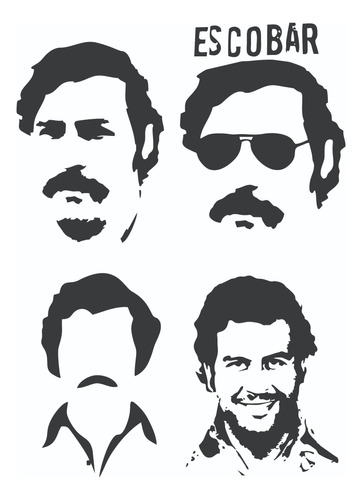 Calco Pablo Escobar Adhesivo Para Auto O Pared. Stikers