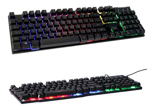 Teclado Gamer Semi Mecânico Led Iluminado Abnt2 Usb Pc T9
