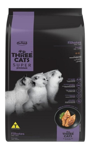 Alimento Three Cats Cachorro Super Premium 3 Kg + Regalo