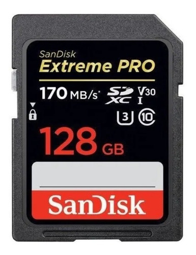 Imagem 1 de 1 de Cartão De Memória Sandisk Extreme Pro 128gb (sem Uso)