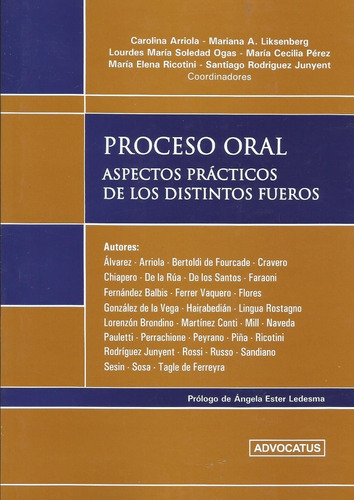 Proceso Oral Aspectos Prácticos Distintos Fueros Arriola