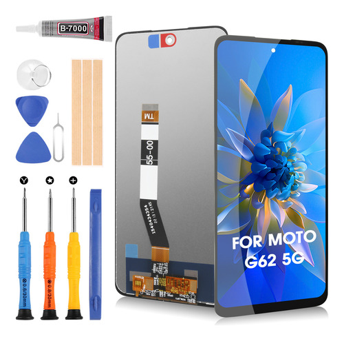 Pantalla Táctil Display Lcd Para Moto G62 5g Xt2223-1 Color Negro