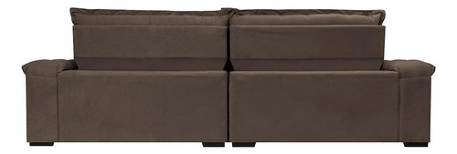 Sofá retráctil reclinable. Cama tipo bandeja de entrada con espacio grande de 2,55 m. Velusoft para café