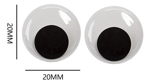 Olho De Boneca Móvel De Simulação De 1000 Peças 20mm