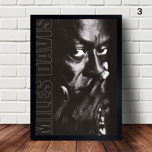 Poster Com Moldura  Do Musico Miles Davis