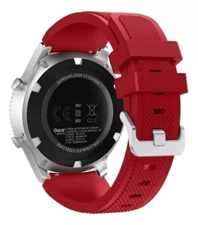 Pulseira 22mm De Silicone Confort Compatível Com Kepup W200 Cor Vermelho