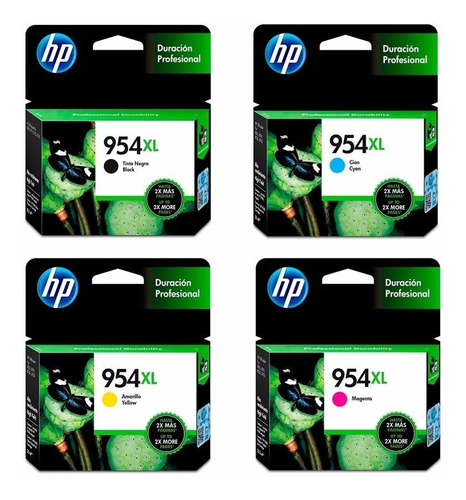 Cartucho Hp 954 Xl Negro + Colores Xl Combo 8710 8210 7740