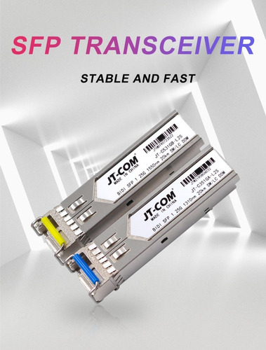 Sfp Conector Fibra Lc Gigabit Ddm Bidi Mini Gbic 20k Jt-com