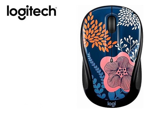 Mouse Logitech Inalambrico M317 Blue Floral