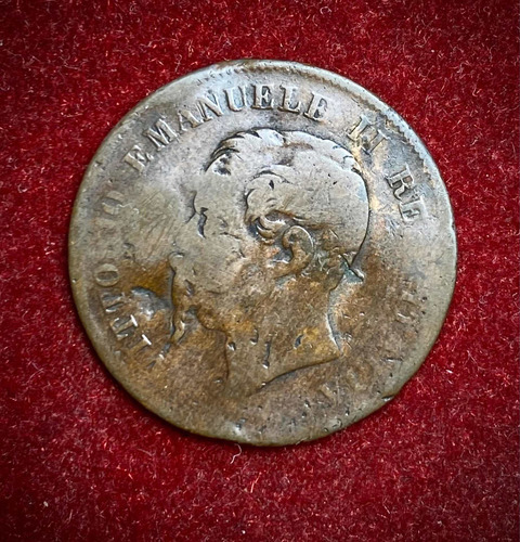 Moneda 5 Centésimos Italia 1861 Napoles Km 3 Vittorio (Usado)
