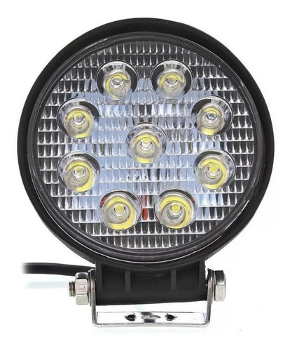 40x Lote Farol Led Universal 9 Leds 6000k 27w Jeep Off Roud 