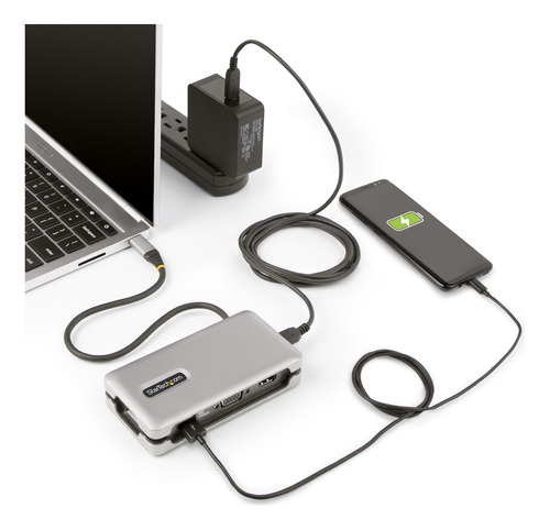 Docking Station Usb-c - Hdmi 4k A 60hz Vga Gbe 3 Puertos Usb