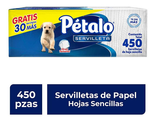 Servilleta Petalo Blanca 450 Piezas