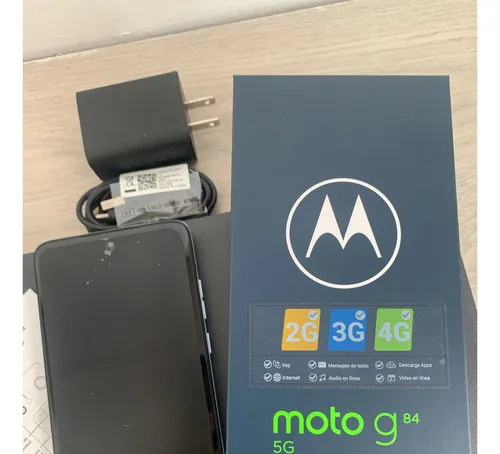 Celular Moto G84 Cuero Vegano Azul Ártico (Usado)