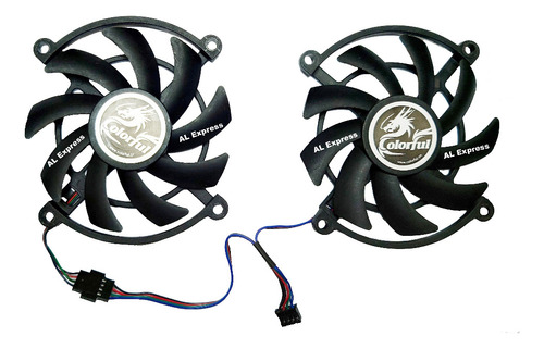 Dual Fan Cooler Compatível Da Pcyes Radeon Rx570 Graffiti